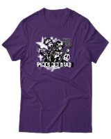 T-Shirt Αντρικό - Punks Not Dead - Color Thumbnail Σκούρο Μωβ