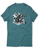 T-Shirt Αντρικό - Punks Not Dead - Color Thumbnail Μπλε Πράσινο