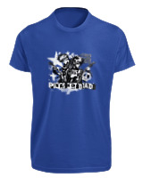 T-Shirt Fit Αντρικό - Punks Not Dead - Color Thumbnail Μπλε Ρουά