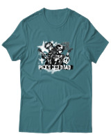 T-Shirt  Γυναικείο - Punks Not Dead - Color Thumbnail Μπλέ Πράσινο