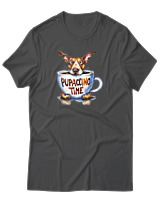 T-Shirt Unisex - Pupaccino Time - Color Thumbnail Ανθρακί