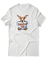 T-Shirt Unisex - Pupaccino Time - Color Thumbnail Άσπρο