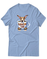 T-Shirt Unisex - Pupaccino Time - Color Thumbnail Γαλάζιο