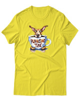 T-Shirt Unisex - Pupaccino Time - Color Thumbnail Κίτρινο