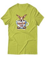 T-Shirt Unisex - Pupaccino Time - Color Thumbnail Λαχανί