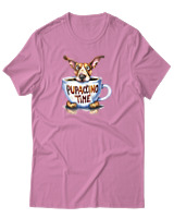 T-Shirt Unisex - Pupaccino Time - Color Thumbnail Ροζ