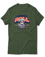 T-Shirt Αντρικό - Purrfect Roll - Color Thumbnail Κυπαρισσί