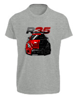 T-Shirt Fit Αντρικό - R35 - Color Thumbnail Γκρι Μελανζέ