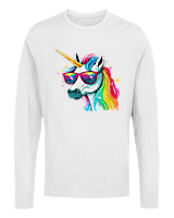 Μακρυμάνικο Μακό - Rainbow Unicorn - Color Thumbnail 'Ασπρο