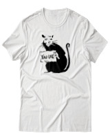 T-Shirt Αντρικό - Rat You Lie - Color Thumbnail Άσπρο