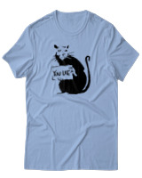 T-Shirt Αντρικό - Rat You Lie - Color Thumbnail Γαλάζιο