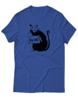 T-Shirt Αντρικό - Rat You Lie - Color Thumbnail Μπλε Ρουά