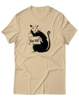 T-Shirt Αντρικό - Rat You Lie - Color Thumbnail Μπεζ