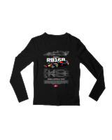 Μακρυμάνικο Μακό Παιδικό - RB16B - Color Thumbnail Μαύρο