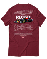 T-Shirt Unisex - RB16B - Color Thumbnail Σκούρο Κόκκινο