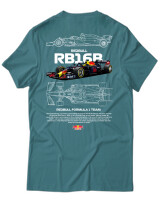 T-Shirt Unisex - RB16B - Color Thumbnail Μπλε Πράσινο