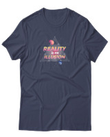 T-Shirt Αντρικό - Reality Is Illusion - Color Thumbnail Μπλε Γκρι