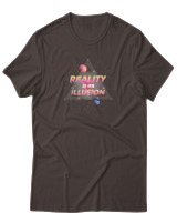 T-Shirt Αντρικό - Reality Is Illusion - Color Thumbnail Καφέ