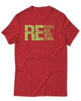 T-Shirt Αντρικό - Recycle - Color Thumbnail Κόκκινο