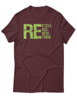 T-Shirt Αντρικό - Recycle - Color Thumbnail Μπορντό