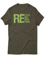T-Shirt Αντρικό - Recycle - Color Thumbnail Χακί