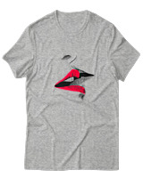 T-Shirt Αντρικό - Red Whisper - Color Thumbnail Γκρι Μελανζέ