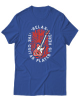 T-Shirt Αντρικό - Relax The Guitar Player Is Here - Color Thumbnail Μπλε Ρουά