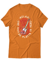 T-Shirt Αντρικό - Relax The Guitar Player Is Here - Color Thumbnail Πορτοκαλί