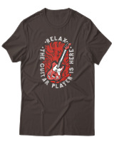 T-Shirt Αντρικό - Relax The Guitar Player Is Here - Color Thumbnail Καφέ