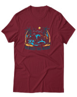 T-Shirt Αντρικό - Respect The Oceans - Color Thumbnail Σκούρο Κόκκινο