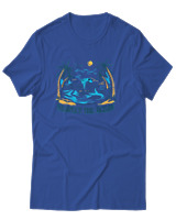 T-Shirt Αντρικό - Respect The Oceans - Color Thumbnail Μπλε Ρουά