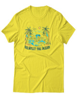 T-Shirt Αντρικό - Respect The Oceans - Color Thumbnail Κίτρινο