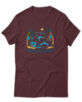 T-Shirt Αντρικό - Respect The Oceans - Color Thumbnail Μπορντό