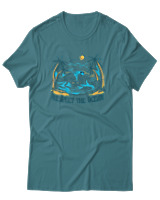 T-Shirt Αντρικό - Respect The Oceans - Color Thumbnail Μπλε Πράσινο