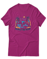 T-Shirt Αντρικό - Respect The Oceans - Color Thumbnail Φουξια