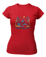 T-Shirt Στενή Γραμμή Γυναικείο - Respect The Oceans - Color Thumbnail Κόκκινο