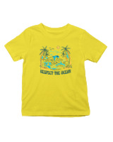 T-Shirt  Παιδικό - Respect The Oceans - Color Thumbnail Κίτρινο