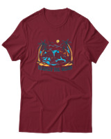T-Shirt  Γυναικείο - Respect The Oceans - Color Thumbnail Σκούρο Κόκκινο