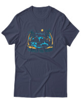 T-Shirt  Γυναικείο - Respect The Oceans - Color Thumbnail Μπλέ Γκρί