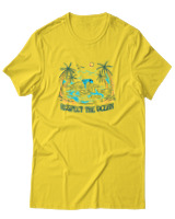 T-Shirt  Γυναικείο - Respect The Oceans - Color Thumbnail Κίτρινο Χρυσό