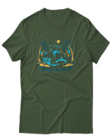 T-Shirt  Γυναικείο - Respect The Oceans - Color Thumbnail Κυπαρισσί