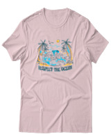 T-Shirt  Γυναικείο - Respect The Oceans - Color Thumbnail Απαλό Ροζ