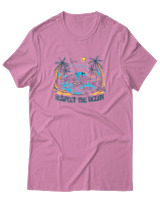 T-Shirt  Γυναικείο - Respect The Oceans - Color Thumbnail Ροζ
