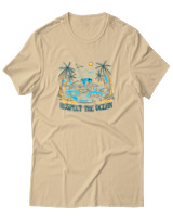 T-Shirt  Γυναικείο - Respect The Oceans - Color Thumbnail Μπέζ
