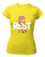 T-Shirt Στενή Γραμμή - Rest And Relax - Color Thumbnail Κίτρινο