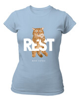 T-Shirt Στενή Γραμμή - Rest And Relax - Color Thumbnail Γαλάζιο