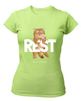 T-Shirt Στενή Γραμμή - Rest And Relax - Color Thumbnail Λαχανί