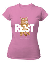 T-Shirt Στενή Γραμμή - Rest And Relax - Color Thumbnail Ροζ