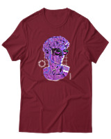 T-Shirt Αντρικό - Resting Bitch Face Mode - Color Thumbnail Σκούρο Κόκκινο