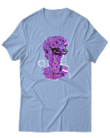 T-Shirt Αντρικό - Resting Bitch Face Mode - Color Thumbnail Γαλάζιο